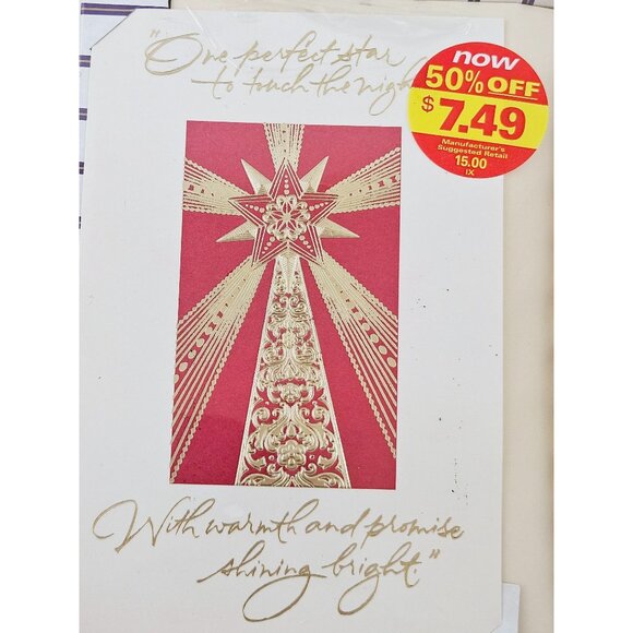 Plus Mark Christmas Cards Boxed Set Of 18 Coordinated Envelopes Vintage - Picture 2 of 7